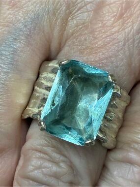 Silpada’s Artisan Sterling Silver.925 Ring with Aqua Blue Gemstone